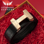 H v&ouml;&ouml; Meeste automaatne nahast pandlaga p&uuml;ksid v&ouml;&ouml; krokodilli mustriga esimene kiht veisenaha 120cm