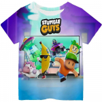 Stumble Guys M&auml;ng 3D Prinditud Laste T-s&auml;rk Laste R&otilde;ivad 3 kuni 12 aastastele Tees Vabaaja Topid R&otilde;ivad T&uuml;drukutele Poistele T-s&auml;rk 2024 140