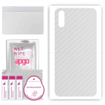 apgo Protective Skin Sticker for the back compatible with Tecno Spark 4 Lite, Wrap Film, Foil, Vinyl - Pattern Transparent Carbon