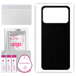 apgo Protective Skin Sticker for the back compatible with Doogee N40 Pro, Wrap Film, Foil, Vinyl - Pattern Matte Black