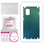 apgo Protective Skin Sticker for the back+sides compatible with Samsung Galaxy M31s, Full Wrap Film, Foil, Vinyl - Pattern Carbon Chameleon CAKA1