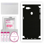 apgo Protective Skin Sticker for the back+sides compatible with Oppo F9 (F9 Pro), Full Wrap Film, Foil, Vinyl - Pattern Matrix