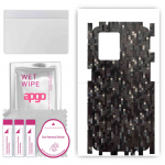 apgo Protective Skin Sticker for the back+sides compatible with Oppo Reno8 4G, Full Wrap Film, Foil, Vinyl - Pattern Carbon Black Pixel