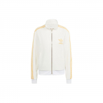 Adidas Originals T&otilde;mblukuga Triipude Logotr&uuml;kiga Jakk Naistele &Uuml;ler&otilde;ivad Kreemjasvalge IT9875 M