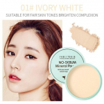 Natural Oil-control Stay-Matte pressitud puuder kauakestev veekindel kerge n&auml;opuuder kosmeetika 01 ivory white