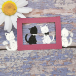 2 tk Kassidele Metallil&otilde;ikamisvormid &Scaron;abloonid kassipoegade jaoks Scrapbooking Die Cuts Paberkaartide valmistamine K&auml;sit&ouml;&ouml;vormid L&otilde;ika matriits dies