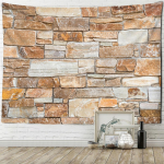 Telliskivim&uuml;&uuml;r Seinamaaling Vaip Seinale riputatav Kivi Puit Retro Boho Ps&uuml;hhedeelne Hipi Tapestry Kunst Magamistoa Kodu Dekoratsioon 95x70cm