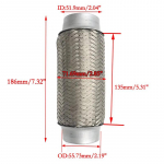 ID 38/51mm universaalne auto v&auml;ljalasketoru teleskoopne painduv &uuml;hendus punutised l&otilde;&otilde;tsad roostevabast terasest summuti toru&uuml;hendus keevitatud