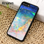 Krajews Opal Agate Marble Stone pehme telefoni&uuml;mbrise kate iPhone 14 5 SE 6s 7 8 plus XR XS 11 12 13 pro max Samsung S21 S22ultra jaoks iPhone 6plus