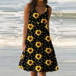 Naiste kleit vabaajaprintiga Slip Beach seelik Sundress L sinine