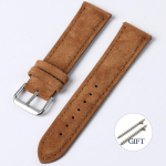 K&auml;erihm Vintage Suede Rihm Seiko jaoks Veisenahast K&auml;erihm Omega jaoks Rolex'i jaoks &Otilde;mblustega K&auml;ev&otilde;ru Sport Quick Release Asendus 18mm