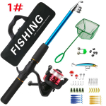 Uus kaasaskantav 1,5 m teleskoop&otilde;nge &uuml;lekandearv 5,2:1 Spinning Reel &otilde;ngekomplekt S&ouml;&ouml;datarvikute kott Saltwater Freshwater Universal 1#