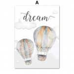 Lasteaed elevant karu j&auml;nku auto kuuma&otilde;hupalli plakatid ja tr&uuml;kised P&otilde;hjamaade seinakunst Pildid l&otilde;uendimaalid lastetoa kodu sisustus 21X30cm No Frame