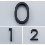 Plating Koduaadress Isekleepuv majasildi ukse silt numbrisilt 0 kuni 9 kleebised uksetahvel plastikust tahvelsild hotelli numbriplaat 3D unikaalne 2 must