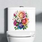 Romantilised k&auml;sitsi maalitud ilusad lillelised seinakleebised Akvarell Elutoa m&ouml;&ouml;bli sisustus Vannitoa WC kleebised 30x30cm