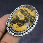 Ocean Jasper Gemstone handmade 925 Sterling Silver gift Jewelry Ring Size 9 G0E58