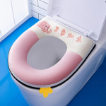 Four Seasons universaalne tualettpadi paksendatud padi soe tualettkate koomiksiga tualettkate t&otilde;mblukuga veekindel istmepadi tualettpadi sinine