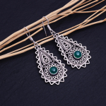 Green Onyx Gemstone Handmade 925 Sterling Silver Earring 2.30 h0a53