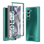 Luksuslik nahas&otilde;bralik matt Samsung Galaxy Z Fold 6 5 4 3 &uuml;mbris kokkuvolditav k&otilde;ik hinna sees karastatud kilega p&otilde;rutuskindla k&otilde;va kaanega for Galaxy Z Fold 4 must