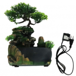 Simulation Resin Rockery Fake Tree Feng Shui kose niisutaja kaunistus EU Plug without Fog roheline