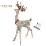 J&otilde;uluvalgustusega p&otilde;hjap&otilde;drakaunistused H&otilde;&otilde;guvad plastikust hirvekaunistused koos LED-valgustitega siseruumides v&auml;ljas p&uuml;haden&auml;itusele kollane