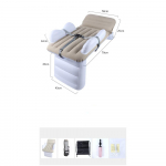 Auto t&auml;ispuhutav voodi, lennuki reisivoodi, kiirraudtee kaasaskantav t&auml;ispuhutav voodi, PVC flokkiv madrats sinine