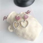 Naiste Hollow Out Love Pearl K&otilde;rvar&otilde;ngad Sweet Temperament Drop Heart Stud Stud K&otilde;rvar&otilde;ngas