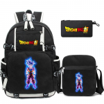 3 tk/komplekt Anime Dragon Ball S&uuml;learvuti Seljakott Unisex Seljakott L&otilde;unas&ouml;&ouml;gikotiga T&uuml;drukule Poisile Teismelisele Koolikott Meestele Naistele Vabaaja Kott Seljakott Mochila