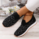 Naiste tossud, kristallmood, Bling tossud, vabaaja sokkidega jalatsid Suvised, naiste vulkaniseerivad kingad Zapatillas Mujer 36