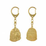 Bearded Collie, Highland Collie, Mountain Collie - Gilded key ring with dog, handbag decoration, luxury accessory by Art-Dog brand