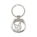 LaPerm Cat - keychain with a cat, keychain with a print, personalized pendant from the Art-Dog brand