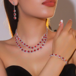 Mood s&auml;delev kivist kaelakee k&otilde;rvar&otilde;ngad k&auml;ev&otilde;ru komplekt luksuslik temperament kaelakee k&otilde;rvar&otilde;ngad 3 tk pruudi ehete komplekt