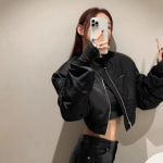 Kevad ja S&uuml;gis Uus Stiil Korea Stiilis Disain Ni&scaron;&scaron; Puff Varrukad &Otilde;lapadjad Vabaaja L&uuml;hike Pesapalli Vormi Trendikas Mantel Naistele XXXL must