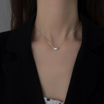 925 Sterling Silver Box Chain Bead Charm Ripatsid Kaelakee Naistele Statement Ehted Dz244