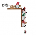 Uksenurga kaunistus puidust j&otilde;ulud n&auml;ota vanamehe nurgaornament v&auml;rviline p&auml;kapikk pidulik sisekujundus nurgadekoratsioon peegelkapi m&ouml;&ouml;blile Left