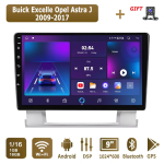 Android Carplay Autoraadio Buick Excelle Opel Astra J 2009-2017 jaoks Multimeediapleier Peaseade Stereo GPS-navigatsioon BT WIFI 4+64GB 1+16GB black