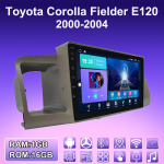 2 DIN Android Carplay autoraadio Toyota Corolla Fielder E120 2000-2004 jaoks Multimeediam&auml;ngija Peaseade Stereo GPS-navigatsioon BT WiFi 2+32GB 1+16GB