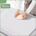 Silikoonist kondiitritoodete k&uuml;psetusmatt Suur s&otilde;tkuv Mittenakkuva toidukvaliteediga tainas Rullimine ahjus leivamatt K&uuml;psiste valmistamine Pan Macarons Platvorm 60x80x0.05cm valge