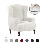 Wing Chair Slip Cover Tooli katted Wingback Tooli katted Slipcovers 1 Piece Stretch Sofa Cover M&ouml;&ouml;bli kaitsja Spandex Jacquard ruuduline muster D36xW32xH45 inch