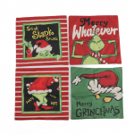 J&otilde;ulupadjakatted Rohelised multifilmitegelased Linane materjal T&otilde;mblukuga suletav j&otilde;ulukaunistused 4 Combination Pack A01 04