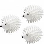 Sagit 3tk Hedgehog Dryer Ball Korduvkasutatav kuivati ​​kuivati ​​masina jaoks staatiline pall 9 x 6.5 x 6.5 cm valge