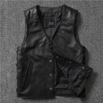 Vedurvestiga Lokomotiiv T&otilde;usulaine Jalgrattakost&uuml;&uuml;m Puhas Esimene Kiht Lehma Nahast Jakk Meestele 4XL must