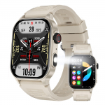 LIGE KM02 meeste k&auml;ekell v&auml;listaskulamp IP68 veekindel nutikell Meeste pulsikellad silicone strap