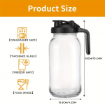 1/3 tk suure mahutavusega 64 untsi klaasveekann, laia suuga, vastupidav, n&otilde;udepesumasinas pestav &ndash; ideaalne k&uuml;lma tee, mahla, kohvi, piima jms jaoks. 1pc