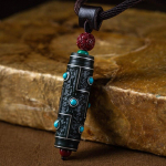 K&otilde;rgekvaliteediline &uuml;heksa silma helme ripats meeste kaelakee jaoks, retro &uuml;heksa silma helme ripats naiste moe jaoks 50CM