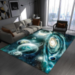 3D Multika Universumi Vaip - Suur, T&auml;ielikult Kattev Vaip Magamistuppa, Elutuppa v&otilde;i Diivanile RZ-Universe Planet-8, 140*200cm