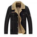 Talvine meeste s&otilde;jav&auml;ejope tuulekindel matkamine, soe v&auml;lir&otilde;ivas meeste treenimiseks sportlik paks lambafliisist taktikaline mantel M