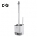 Mugava k&auml;epidemega WC-hari T&otilde;hus puhastamine Mugava k&auml;epidemega WC-hari seinale kinnitatava hoidikuga Vannitoatarvikud hall