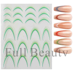 Prantsuse k&uuml;&uuml;nekleebised Liner Nail Art Decals V&auml;rvilised liugurid manik&uuml;&uuml;ri sisekujundus