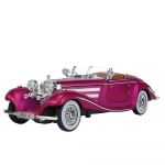 1/24 Mercedes-Benz 500K 1936 Klassikaline auto Sulamist auto mudel Heli ja valgusega T&otilde;mmatav Laste m&auml;nguasi Kogumisobjekt S&uuml;nnip&auml;evakingitus roosa